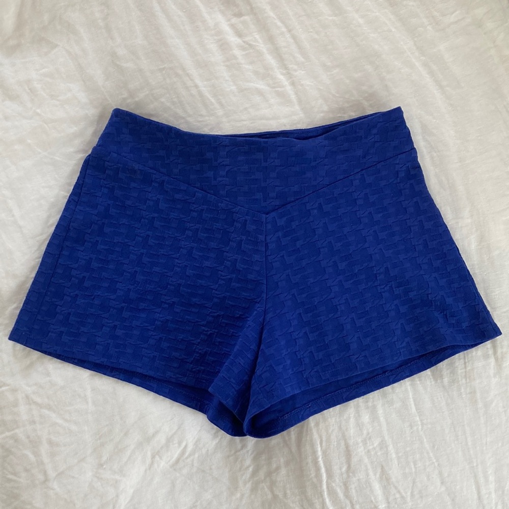 Urban Outfitters blue textured pull on shorts